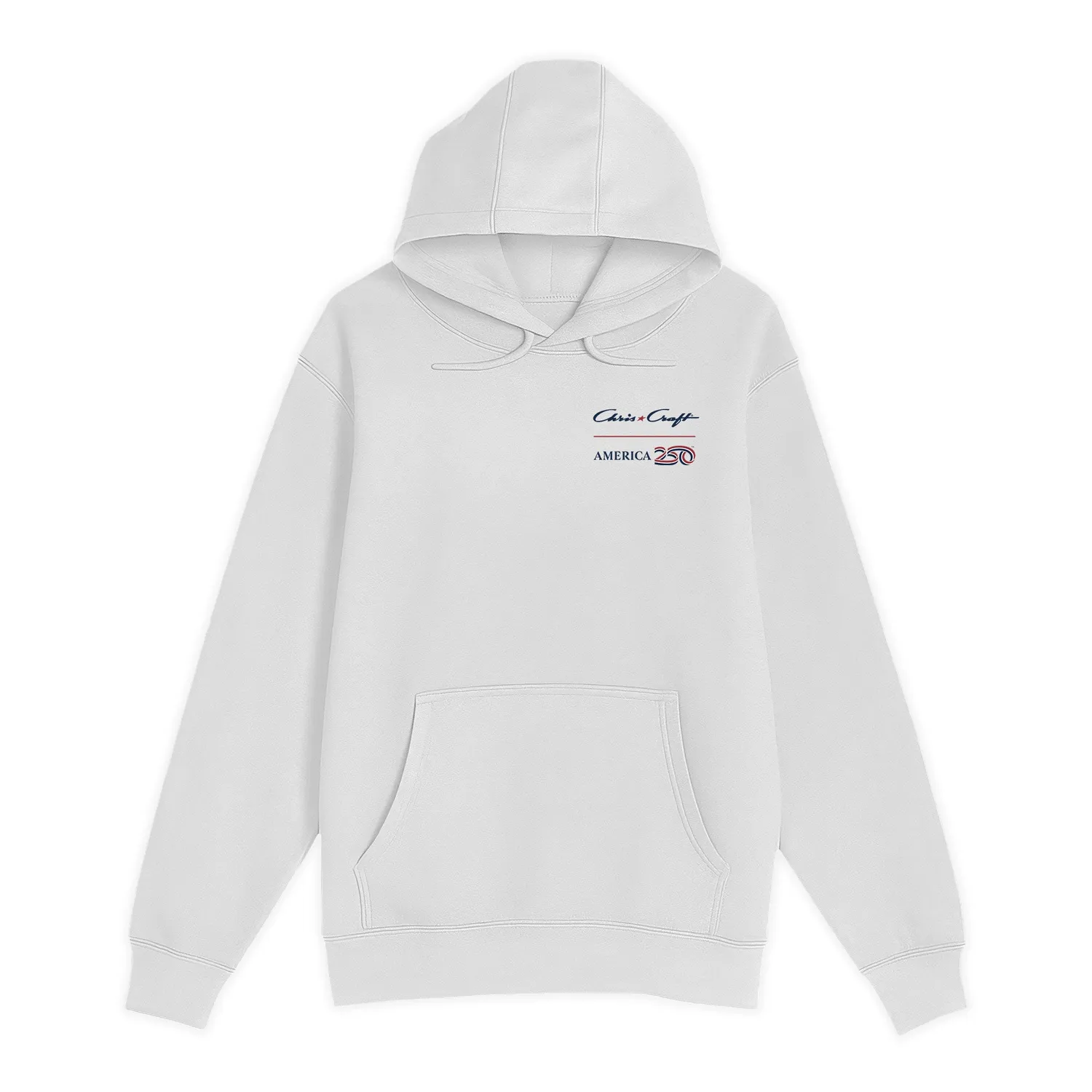Chris-Craft America250 Flag hoodie navy – unisex bomuld