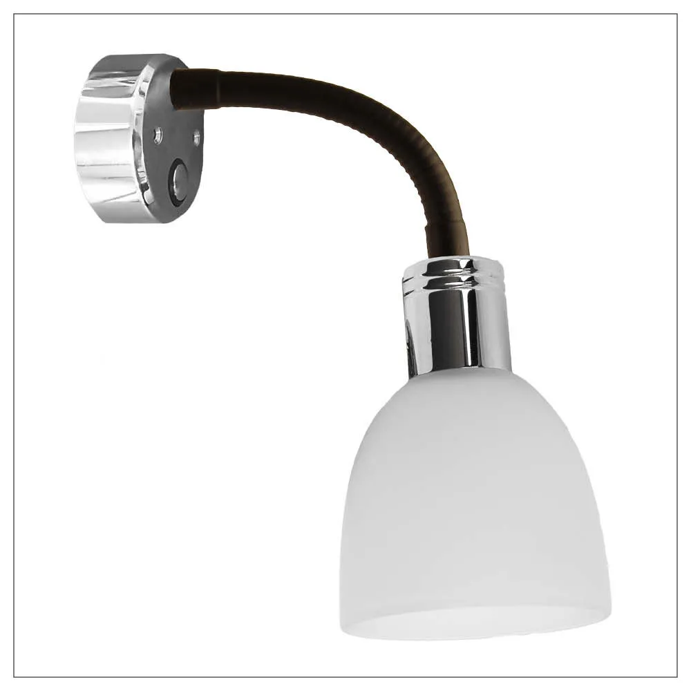 Casolux Martha Flexarm væglampe glas USB touch dæmpbar