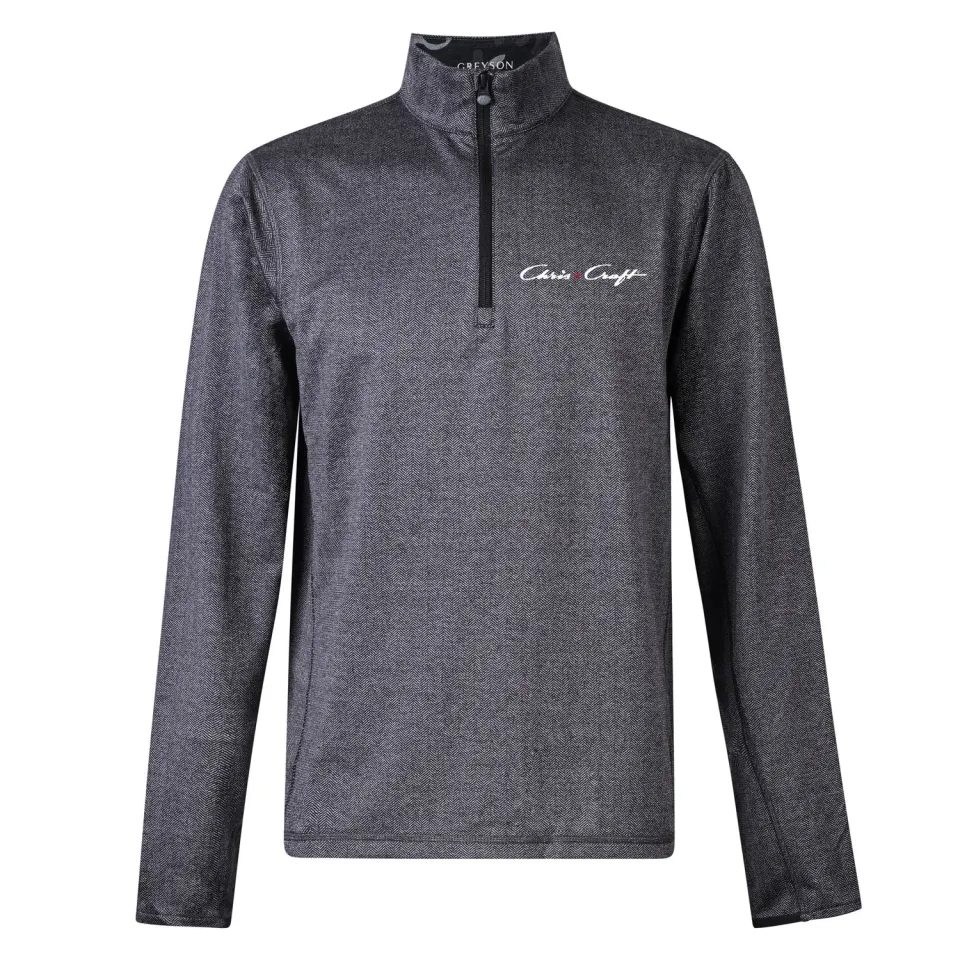Chris Craft Herringbone Tate quarter-zip herre let stræk