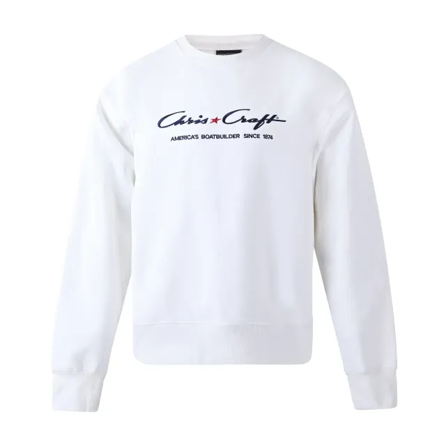Chris Craft Classic Logo crewneck sweatshirt hvid