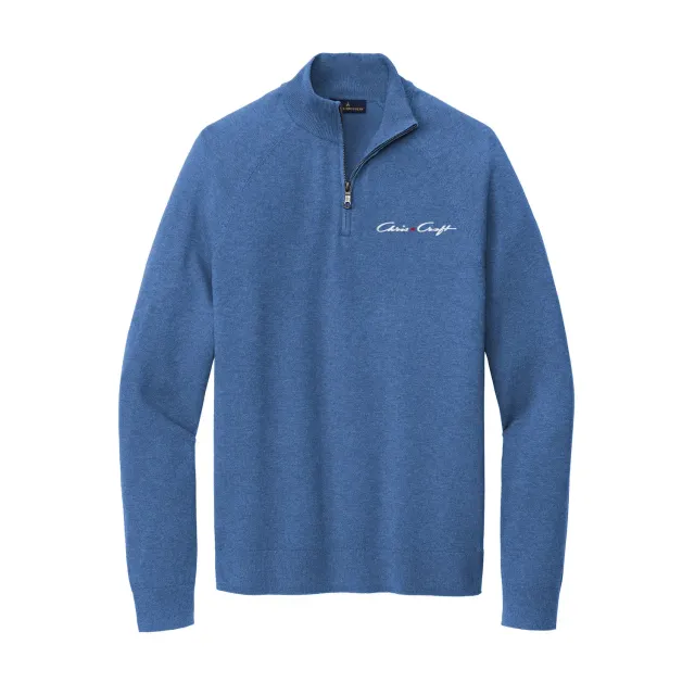 Chris-Craft Cotton Stretch quarterzip navy bomuld