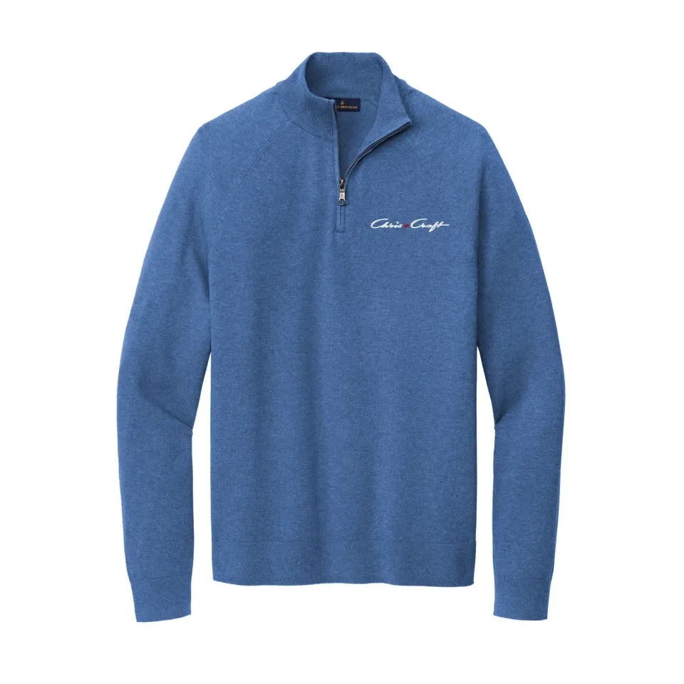 Chris-Craft Cotton Stretch quarterzip navy bomuld
