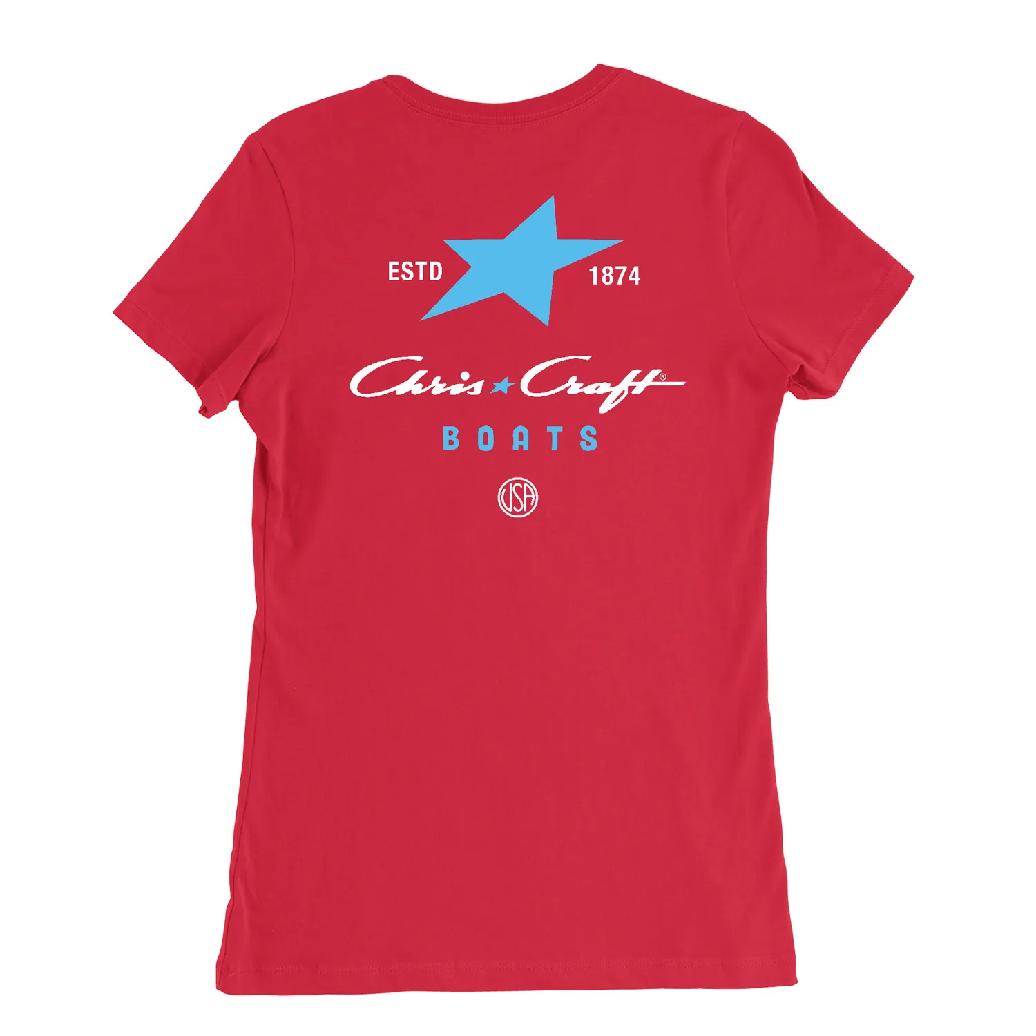 Chris Craft Star dame T-shirt royal bomuld med stjerne