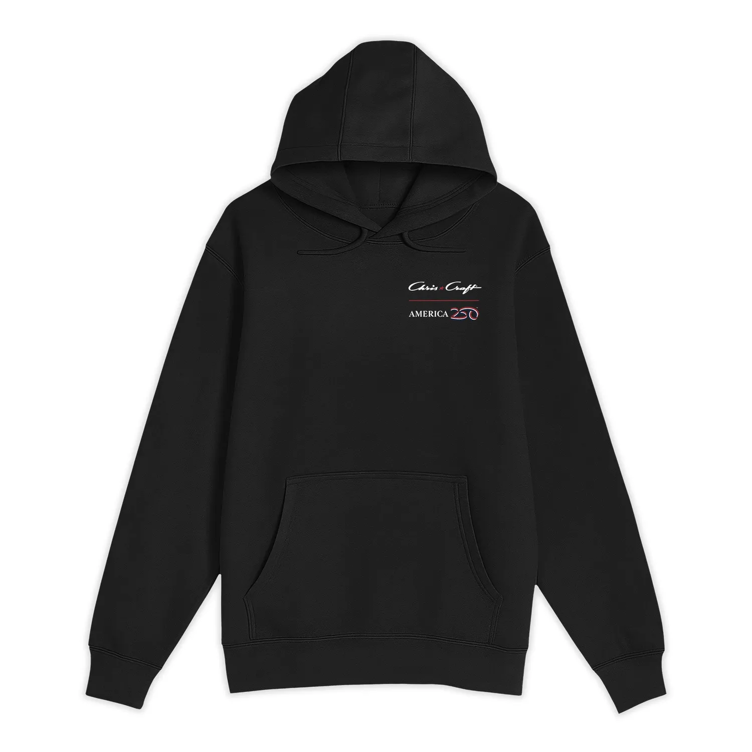 Chris-Craft America250 Flag hoodie navy – unisex bomuld