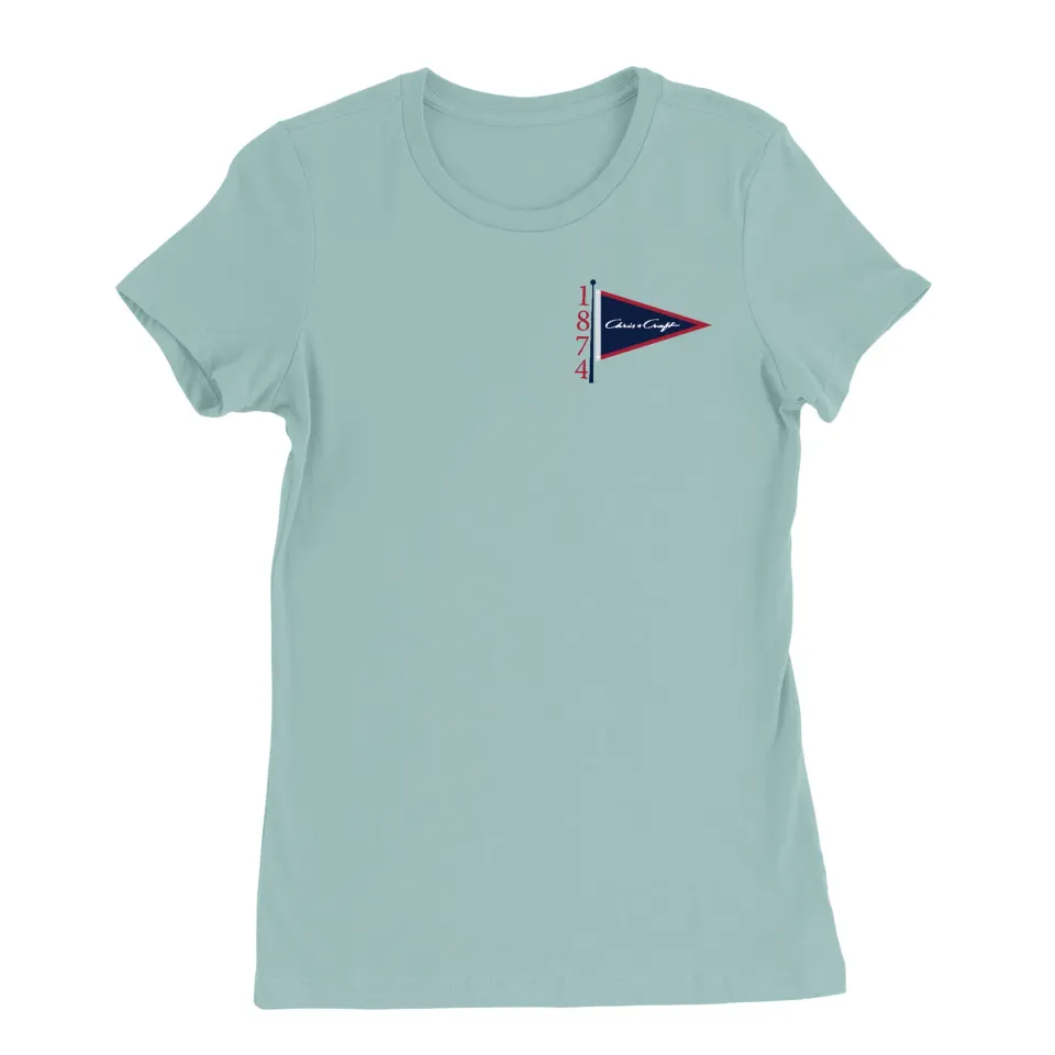 Chris Craft Pennant Classic t-shirt dame lyseblå bomuld