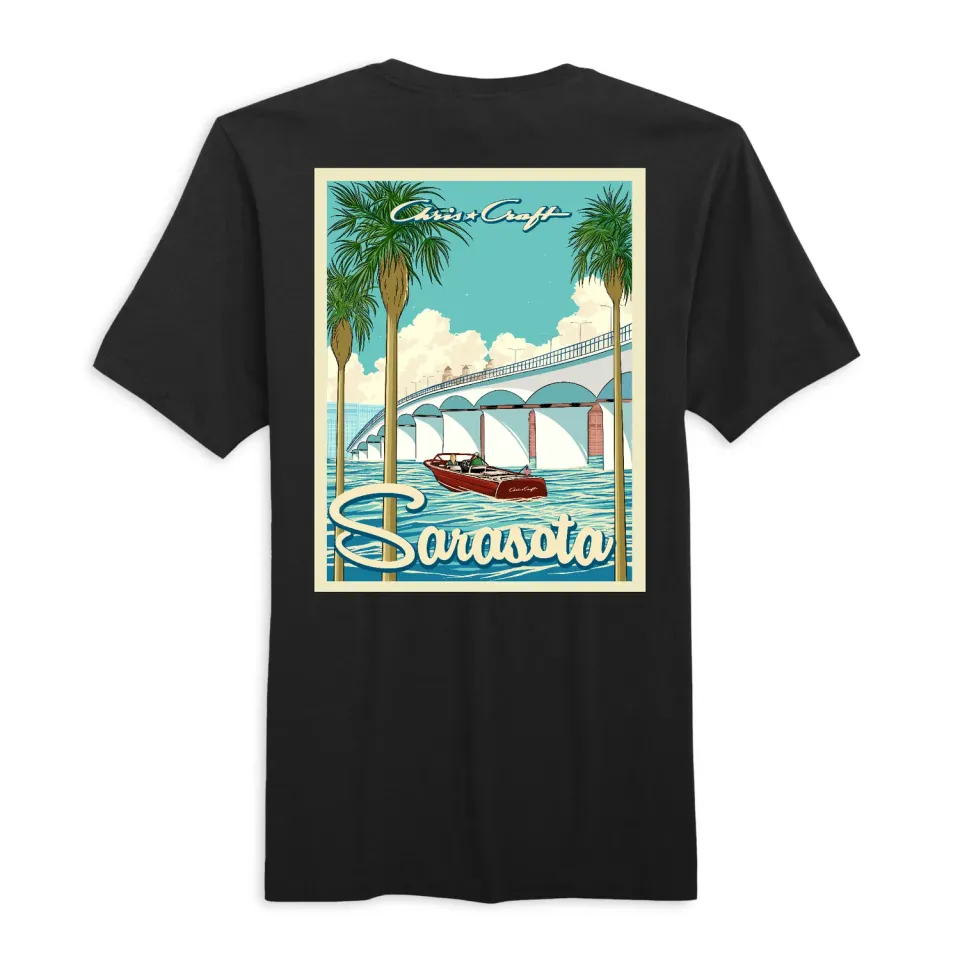 Chris Craft The Sarasota T-shirt til herrer bomuld