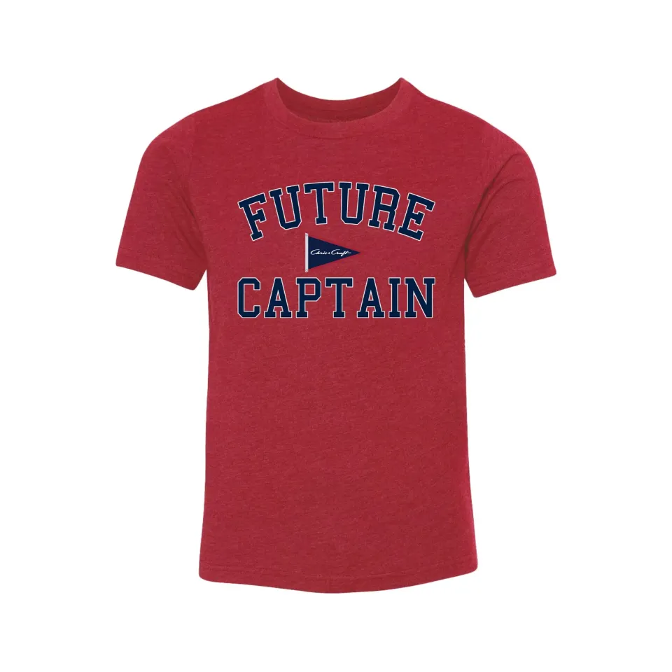 Chris Craft Future Captain børne t-shirt rød bomuld