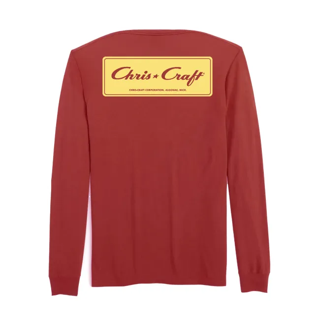 Chris Craft Trademark herre langærmet T-shirt sort bomuld