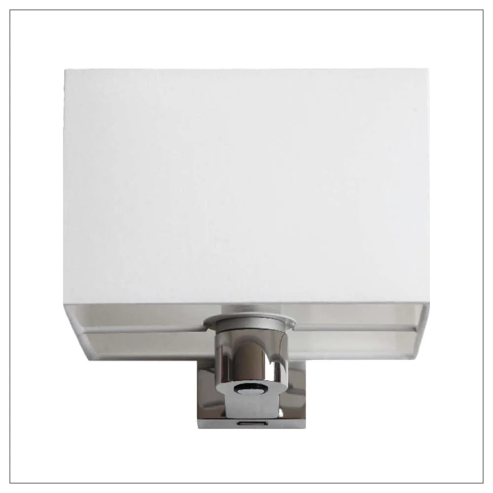 Casolux Wallis Small væglampe stof USB touch