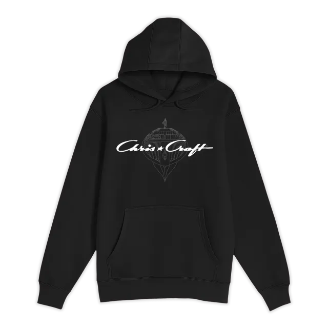 Chris Craft Seaworthy hoodie sort bomuldsfleece