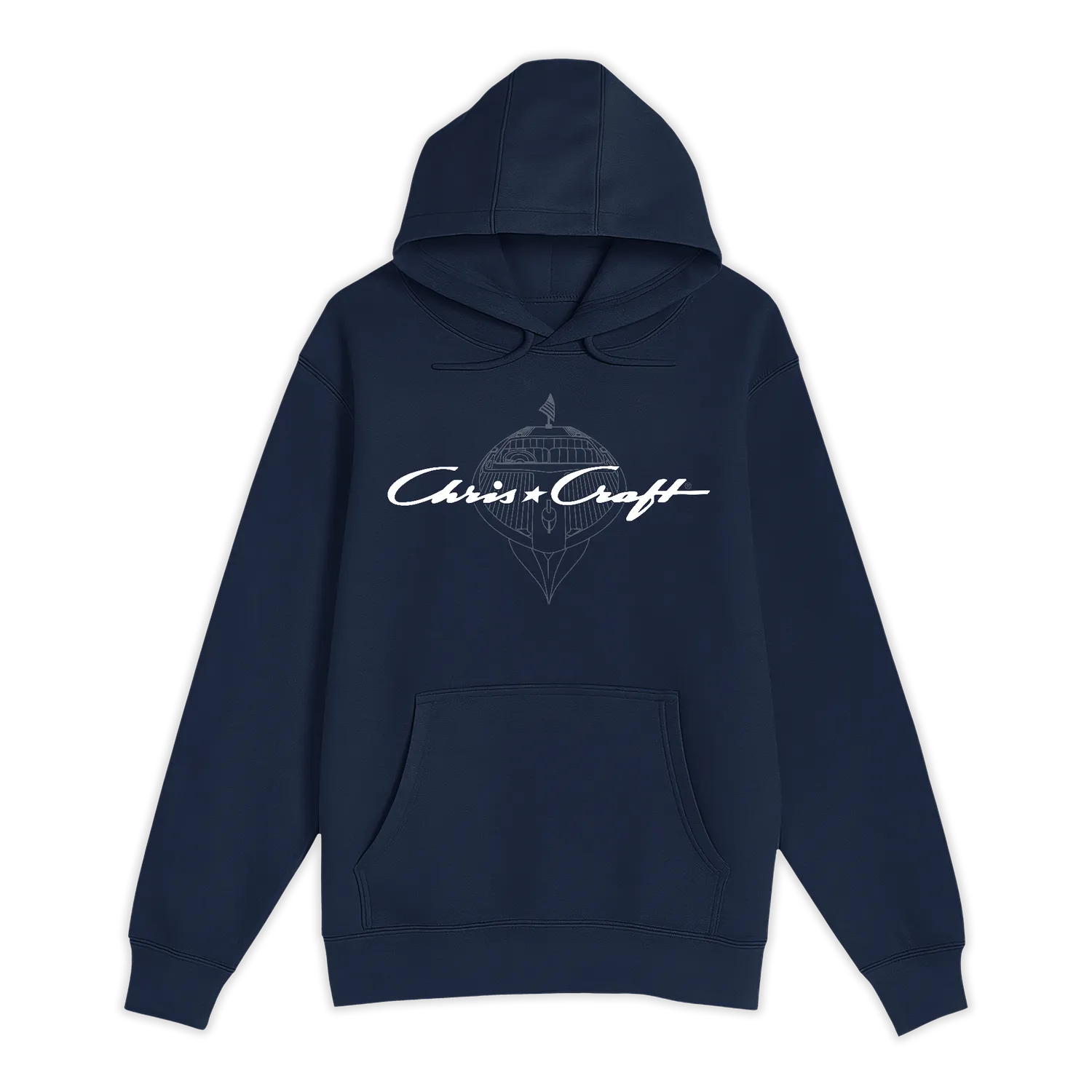 Chris Craft Seaworthy hoodie sort bomuldsfleece