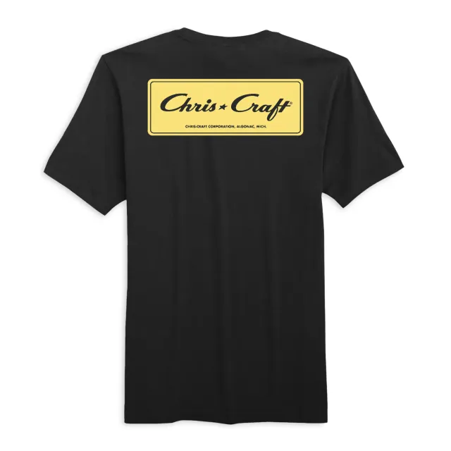Chris Craft Trademark herre t-shirt sort bomuld