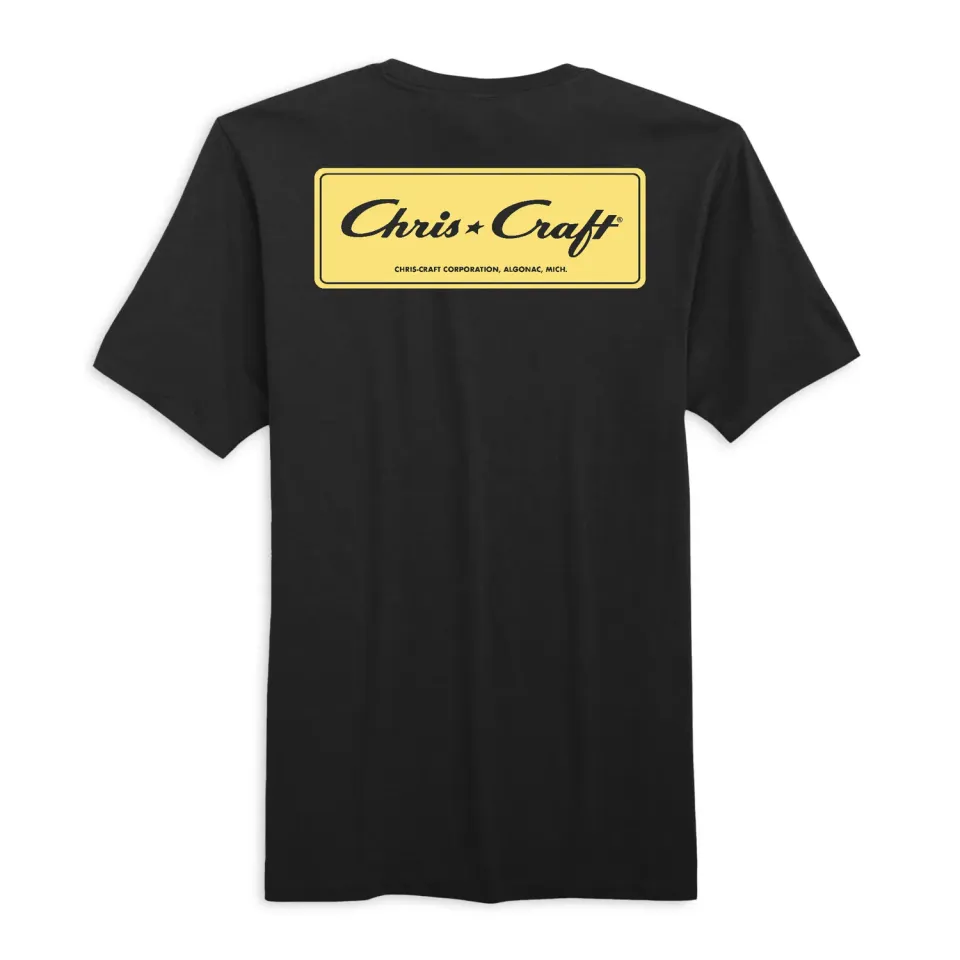Chris Craft Trademark herre t-shirt sort bomuld