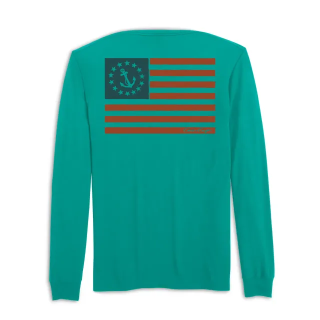 Chris Craft Old Glory langærmet T-shirt herre