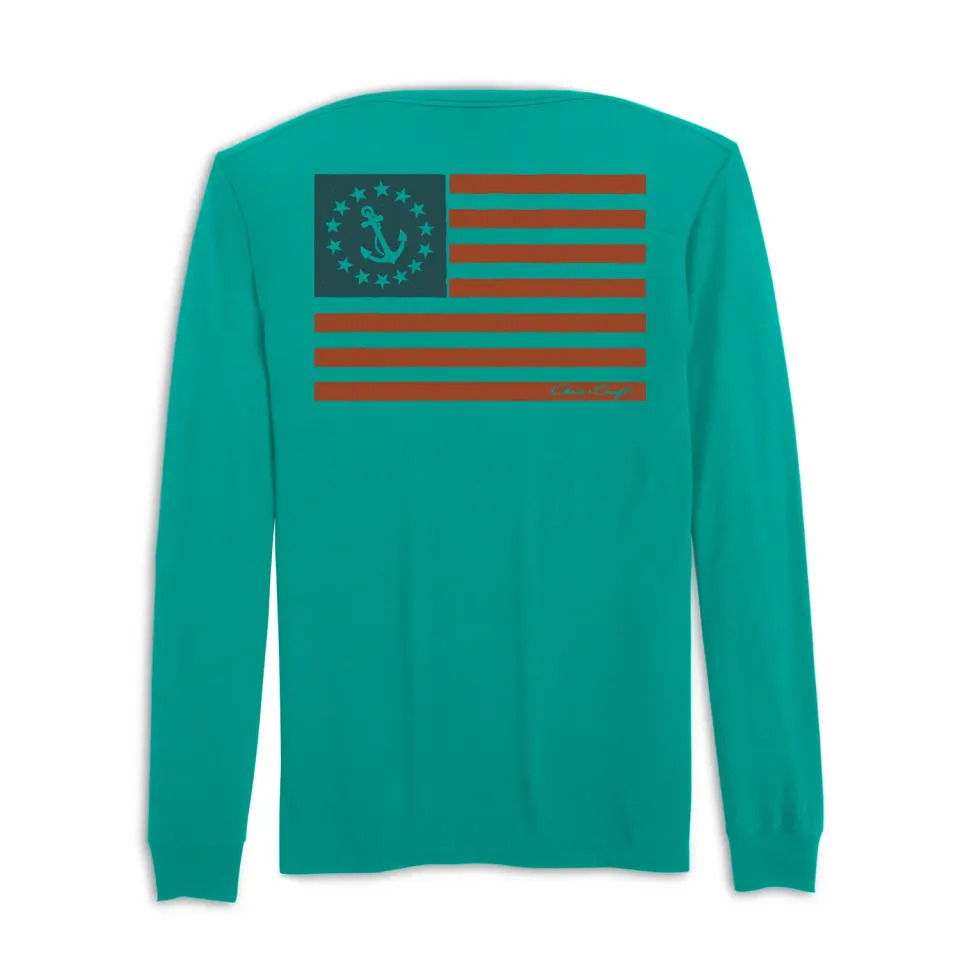 Chris Craft Old Glory langærmet T-shirt herre