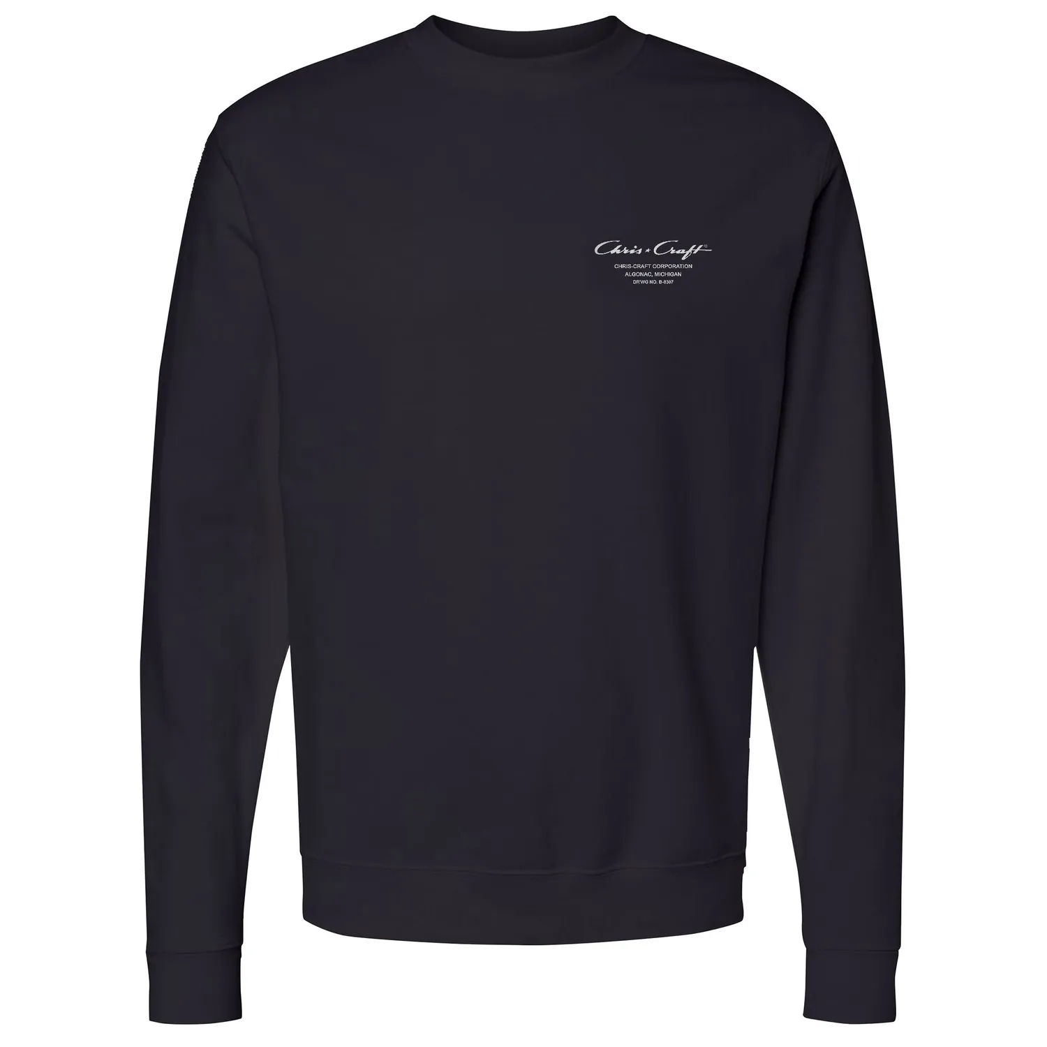 Chris Craft Riviera herre sweatshirt sort fleece