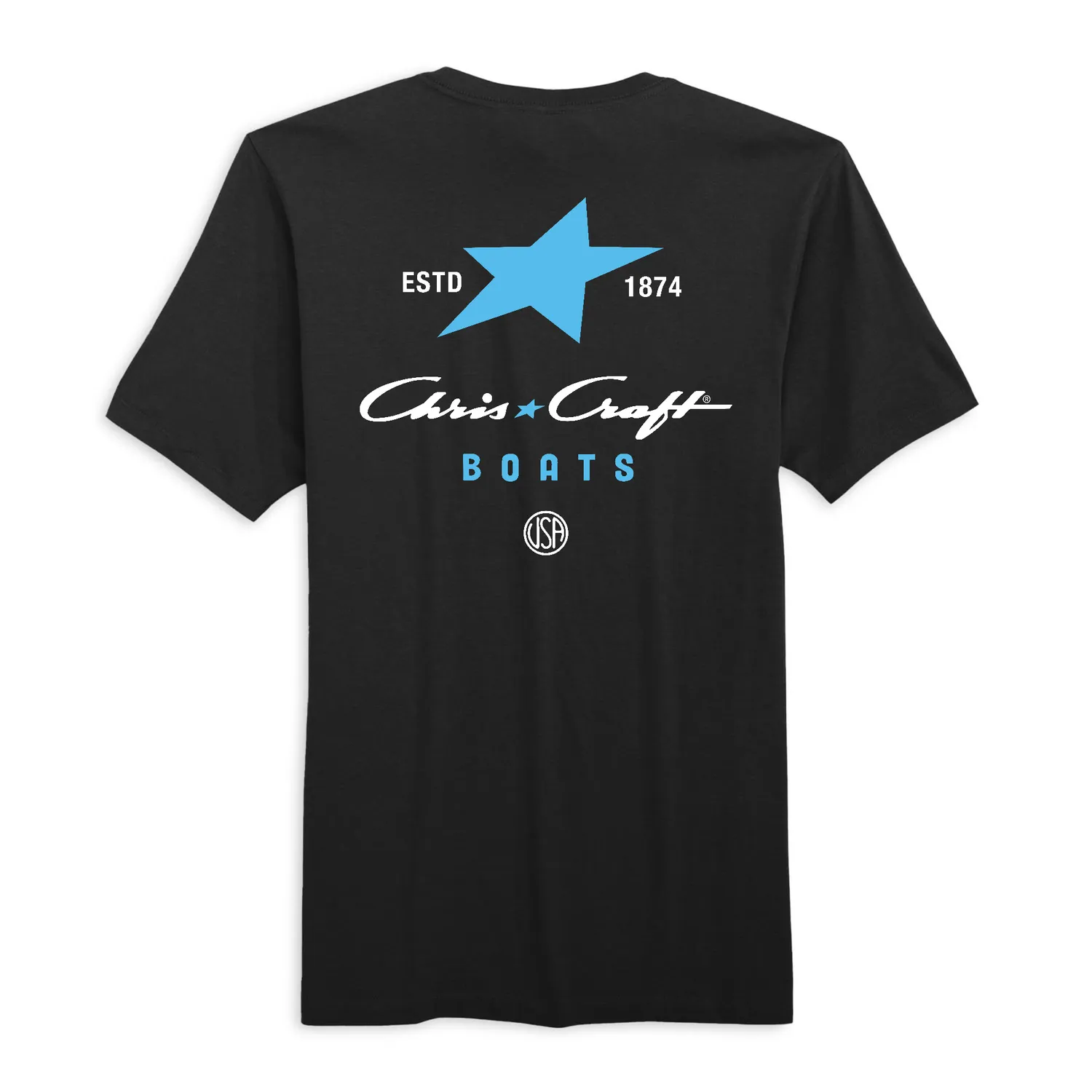 Chris Craft Star t-shirt herre sort bomuld