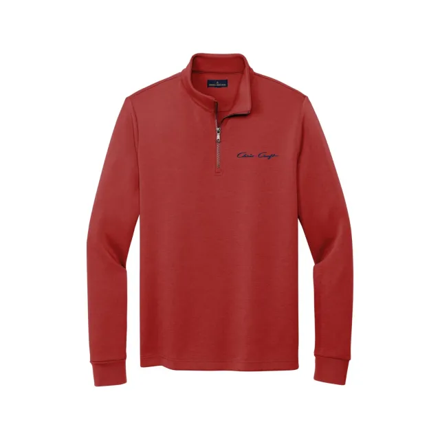 Chris Craft Double-Knit 1/4-Zip herretrøje sort large struktureret
