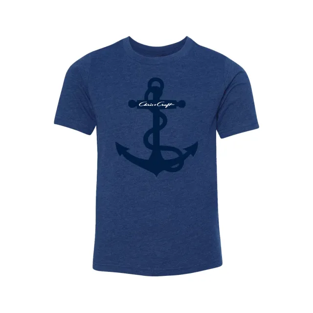 Chris Craft Anchor børne t-shirt blå bomuldsblanding