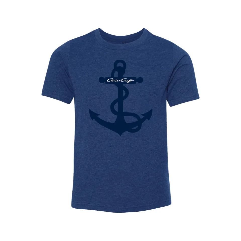 Chris Craft Anchor børne t-shirt blå bomuldsblanding