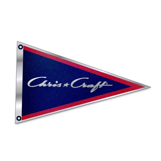 Chris Craft Pennant Flag klistermærke krom 5,5 tommer