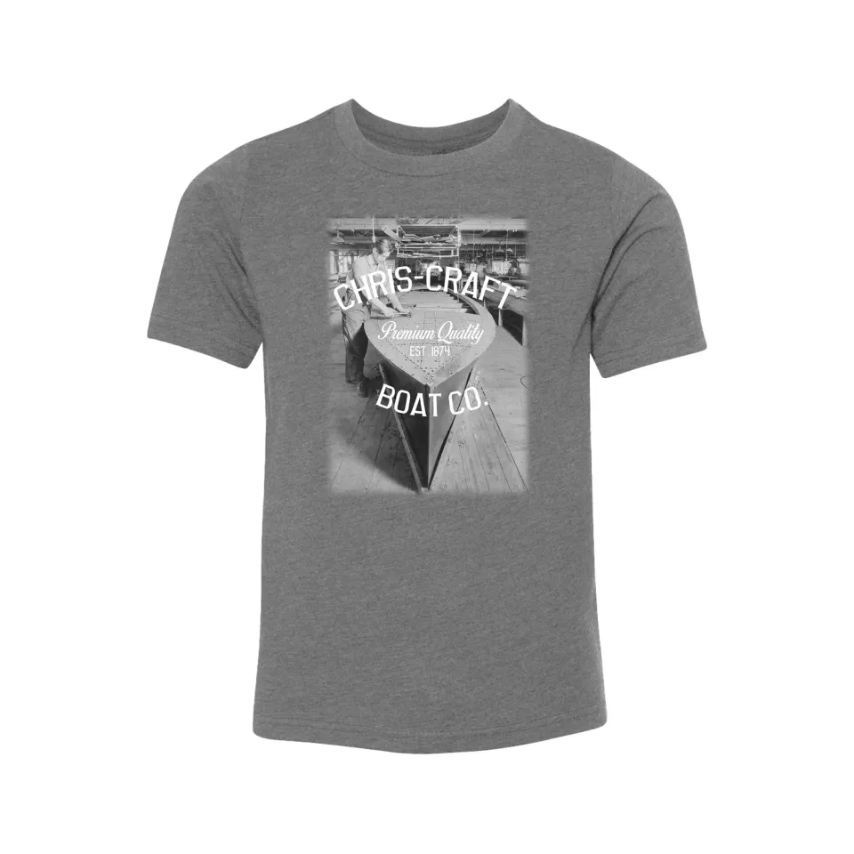Chris Craft 1874 T-shirt børn mørkegrå