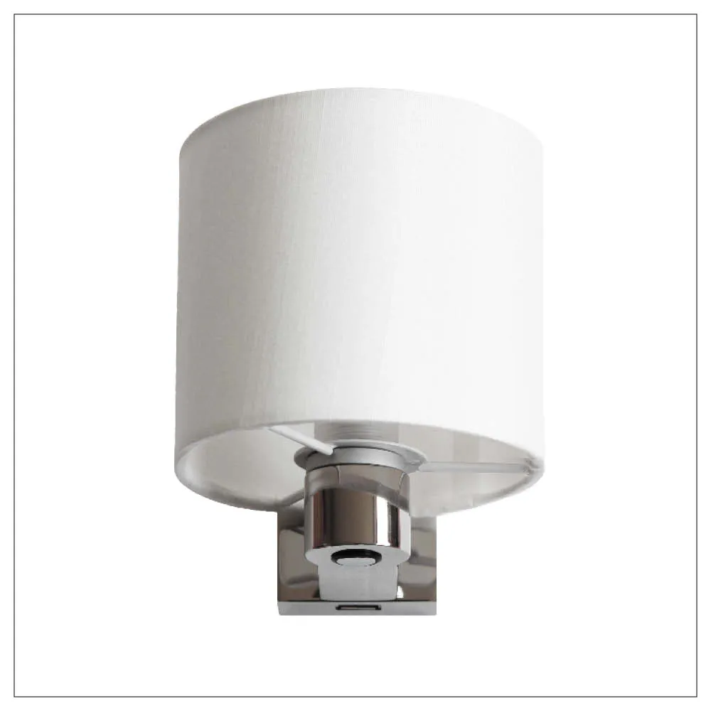 Casolux Wallis Small væglampe stof USB touch