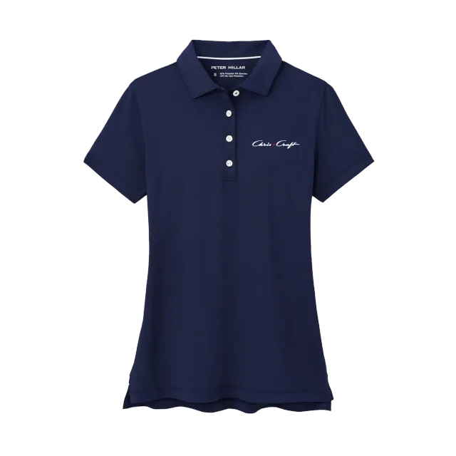 Chris Craft Peter Millar dame polo navy performance