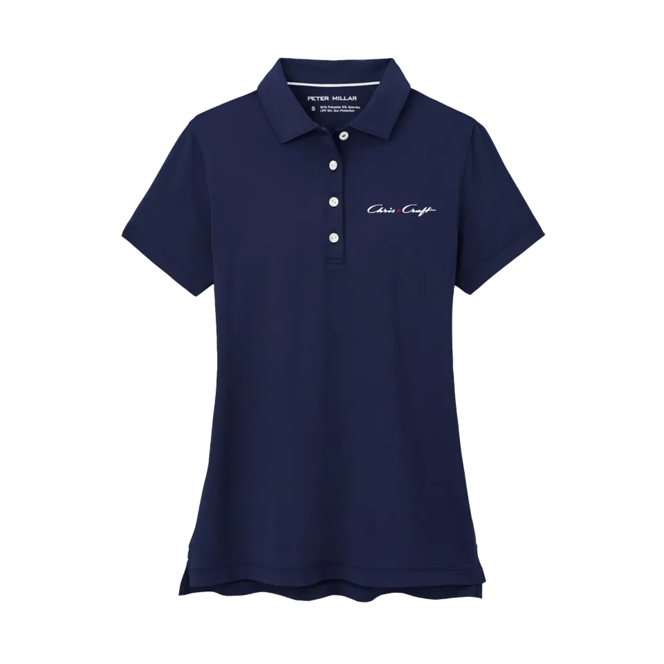 Chris Craft Peter Millar dame polo navy performance