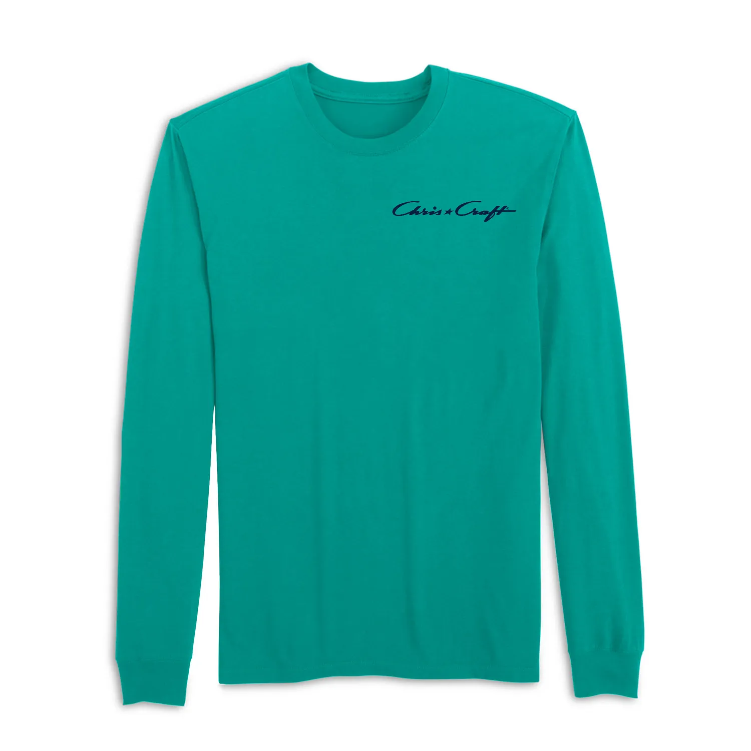 Chris Craft Roamer langærmet T-shirt teal bomuld