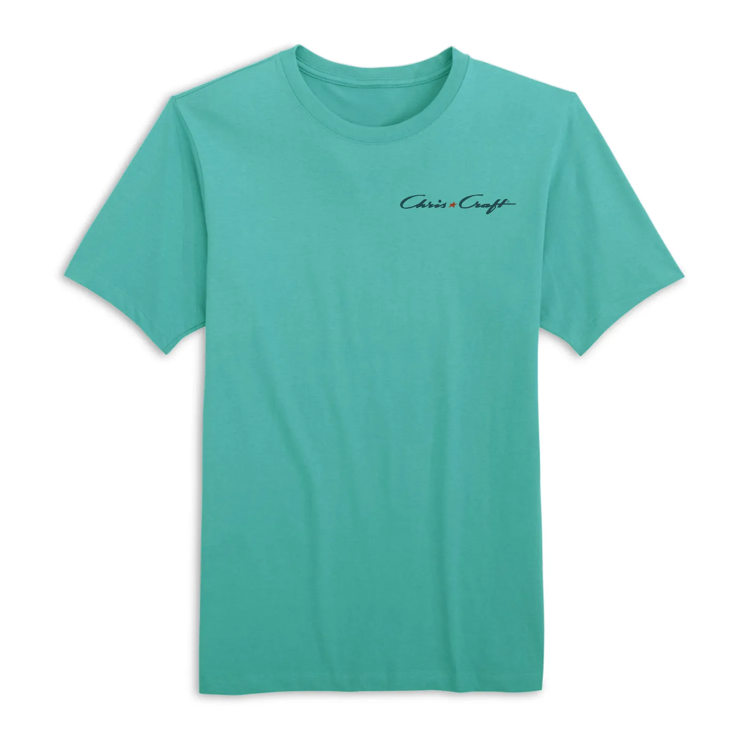 Chris Craft Old Glory herre T-shirt sort bomuld med anker
