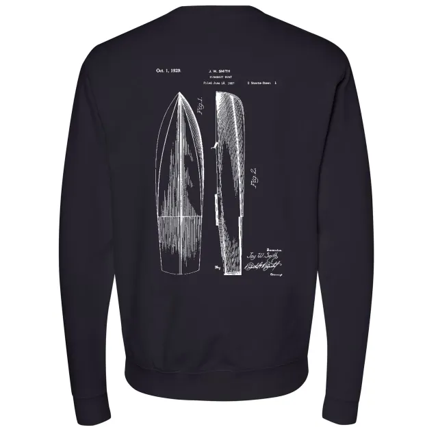 Chris Craft Blueprint sweatshirt Sort bomuld