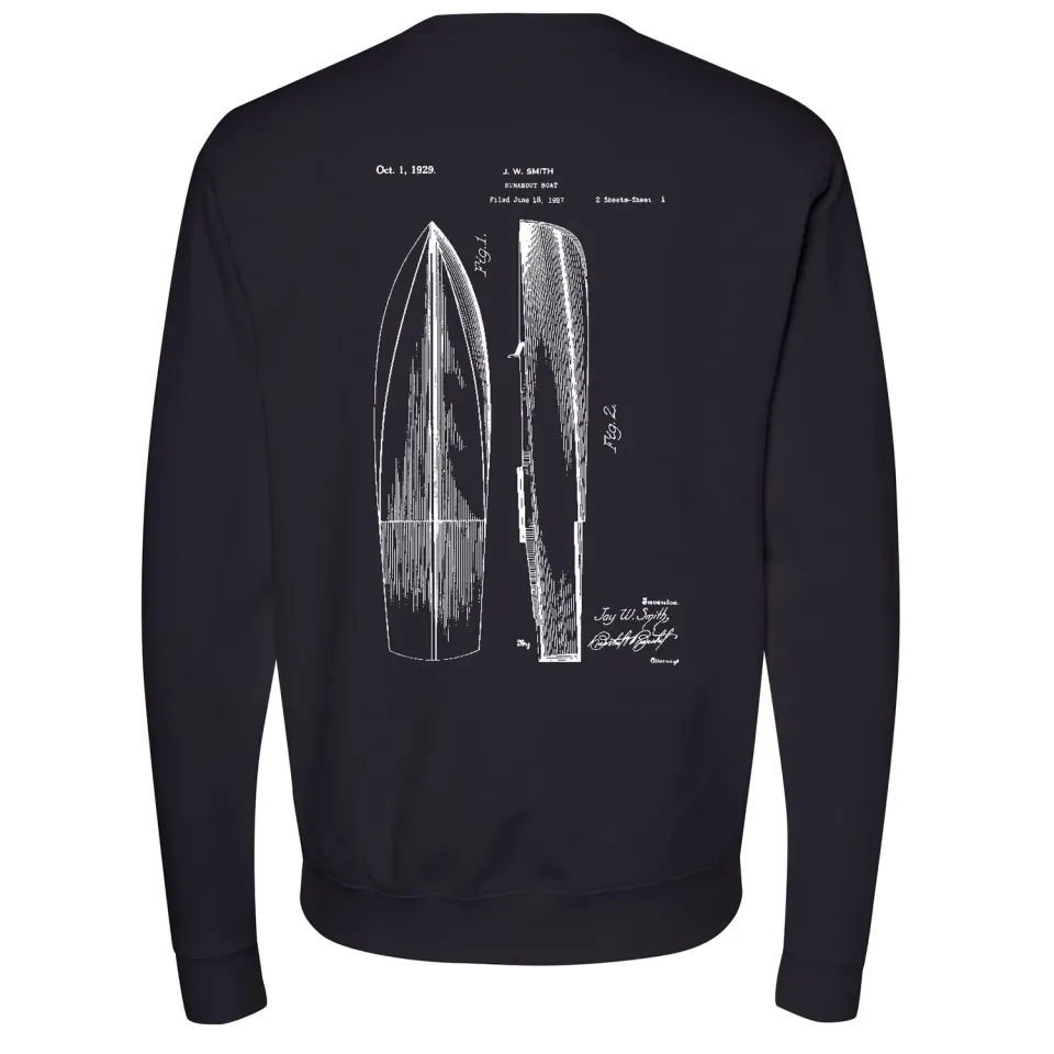 Chris Craft Blueprint sweatshirt Sort bomuld