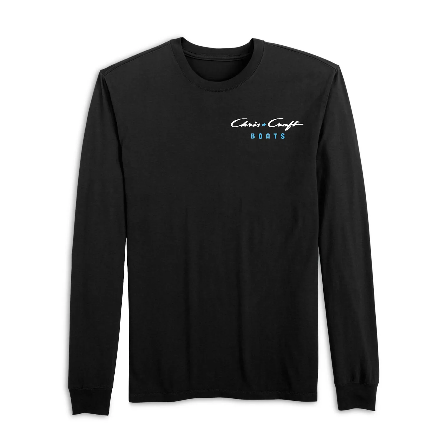 Chris Craft Star herre langærmet t-shirt sort bomuld