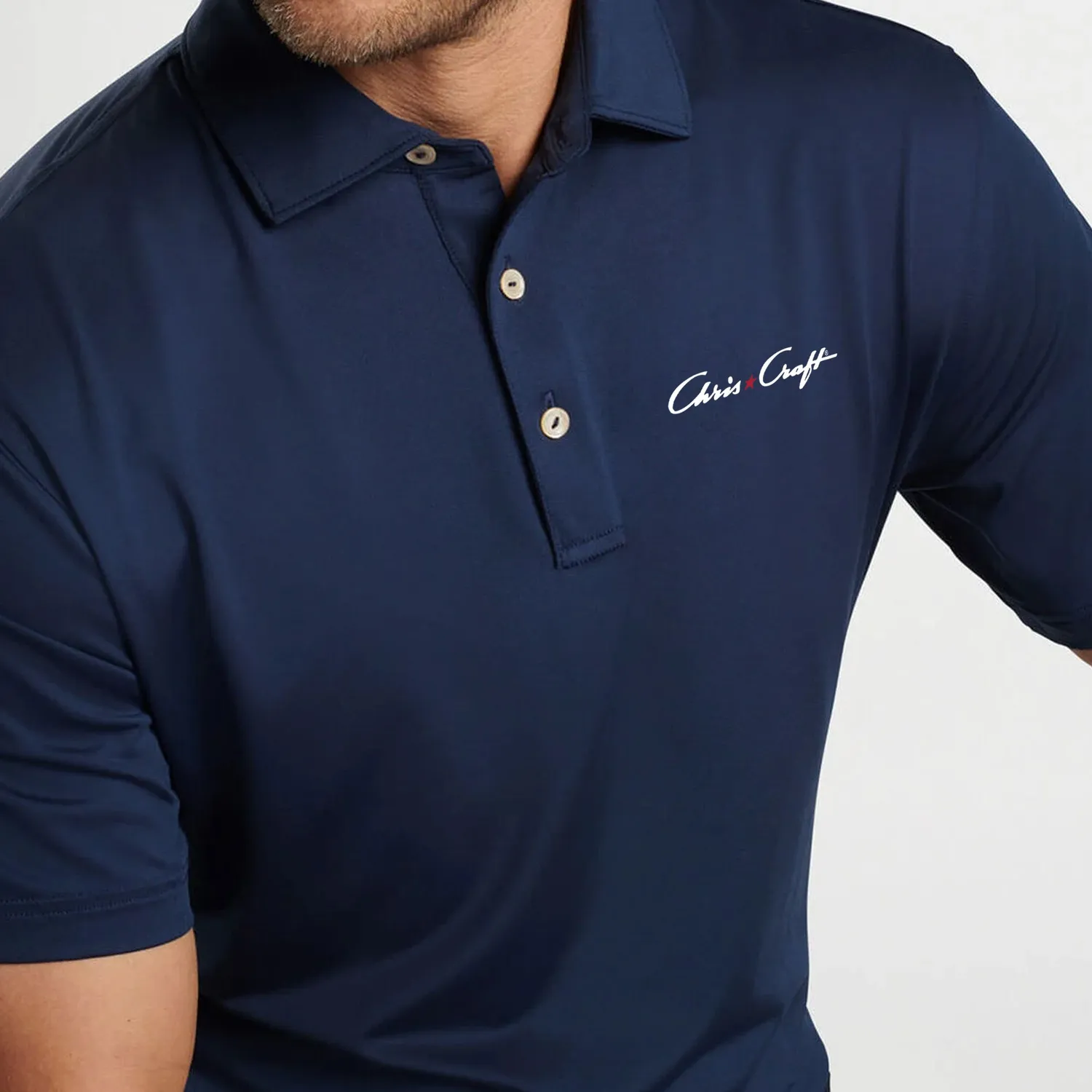 Chris Craft Bluewater herre performance polo