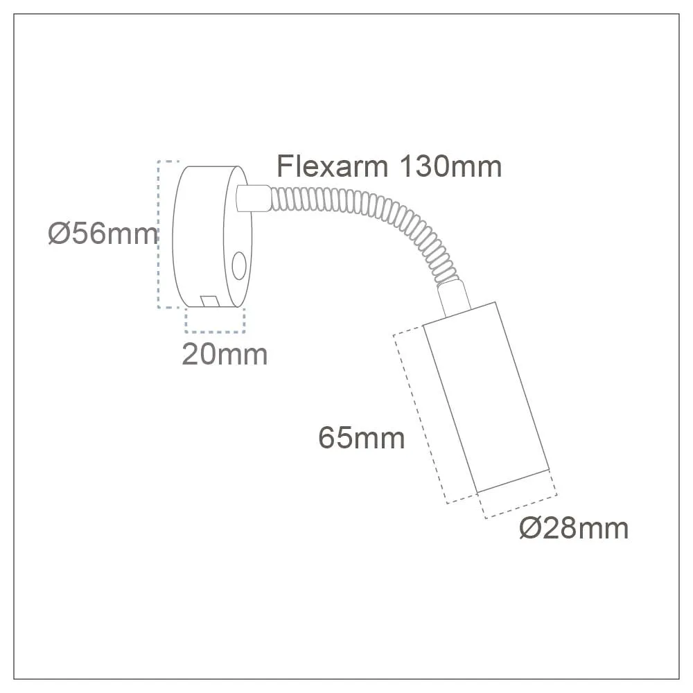 Casolux Martha Flexarm USB Touch Dim læselampe