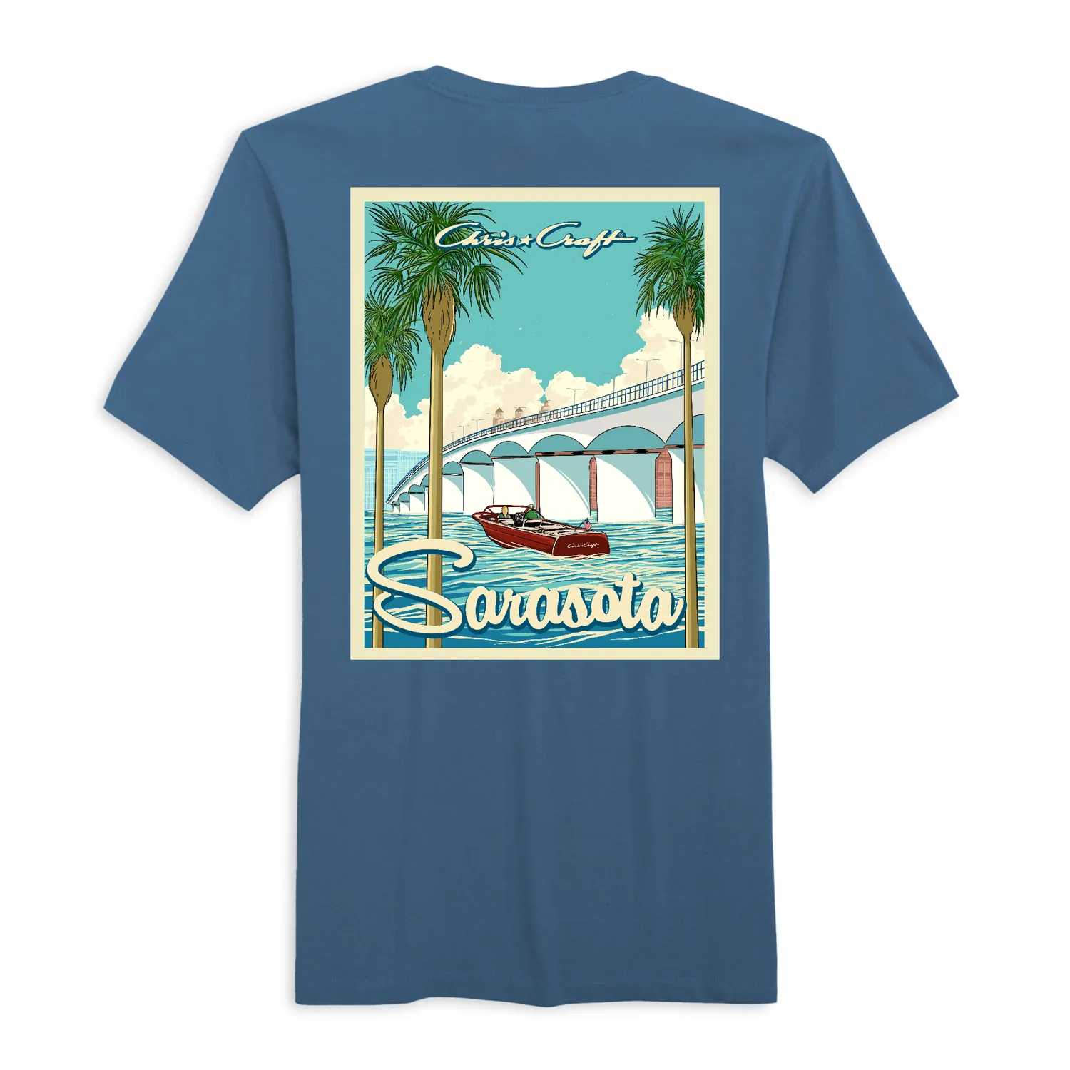 Chris Craft The Sarasota T-shirt til herrer bomuld