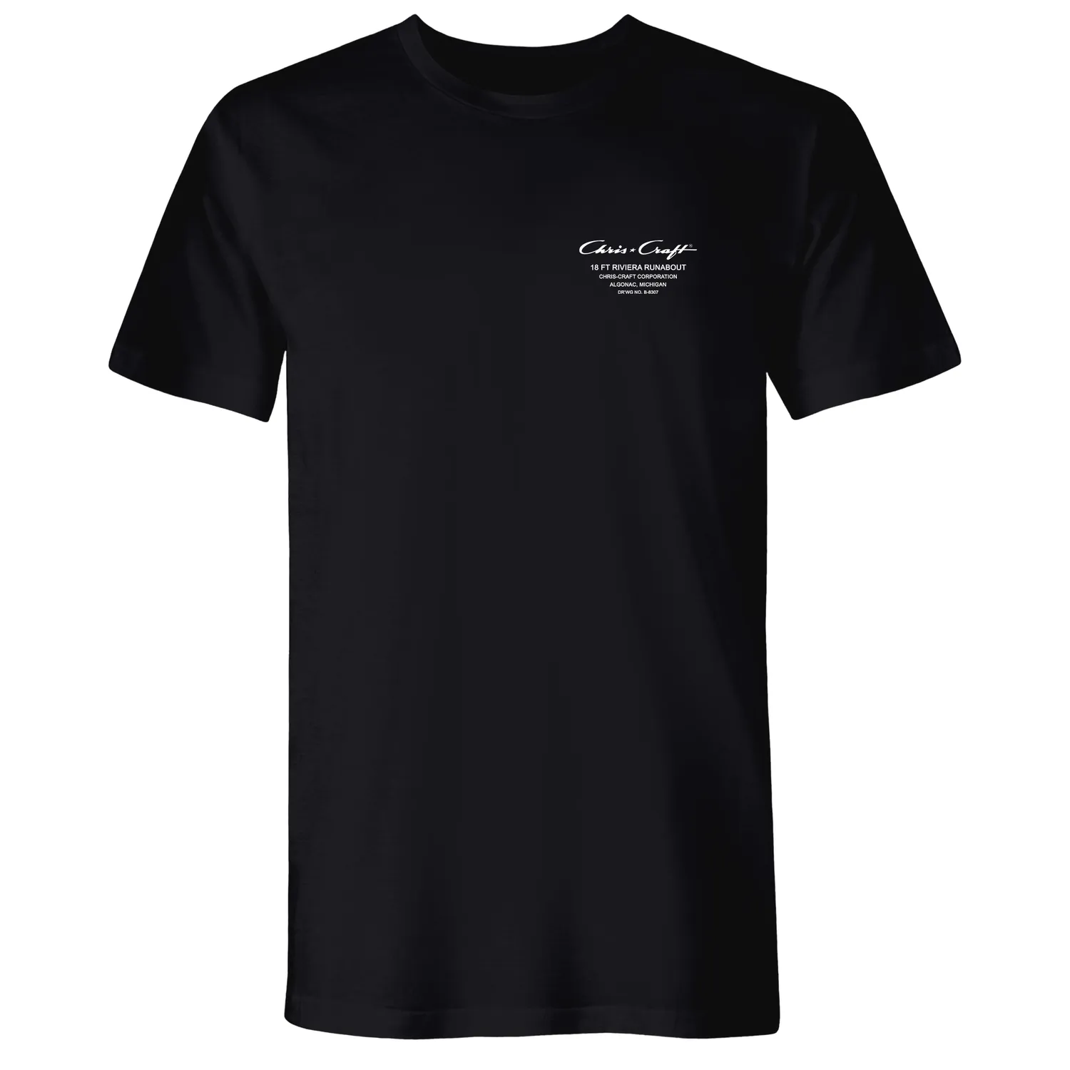 Chris Craft Riviera t-shirt herre sort bomuld