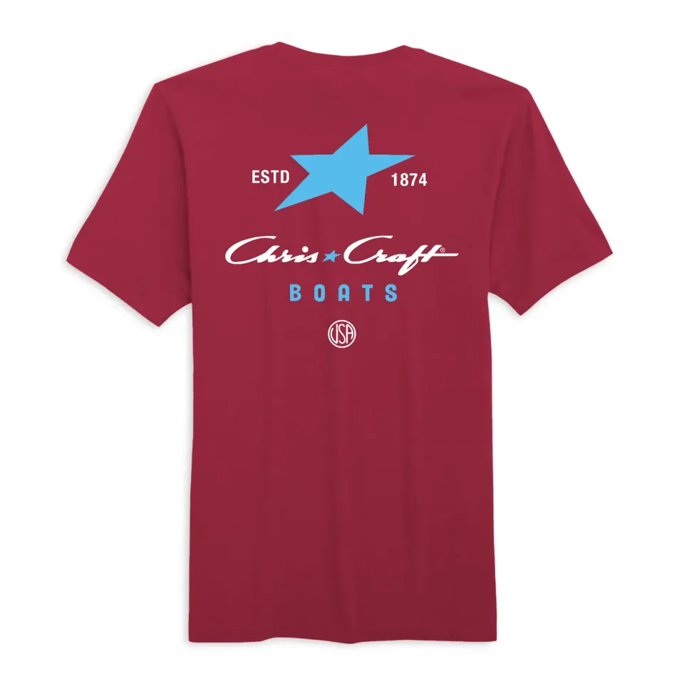 Chris Craft Star t-shirt herre sort bomuld