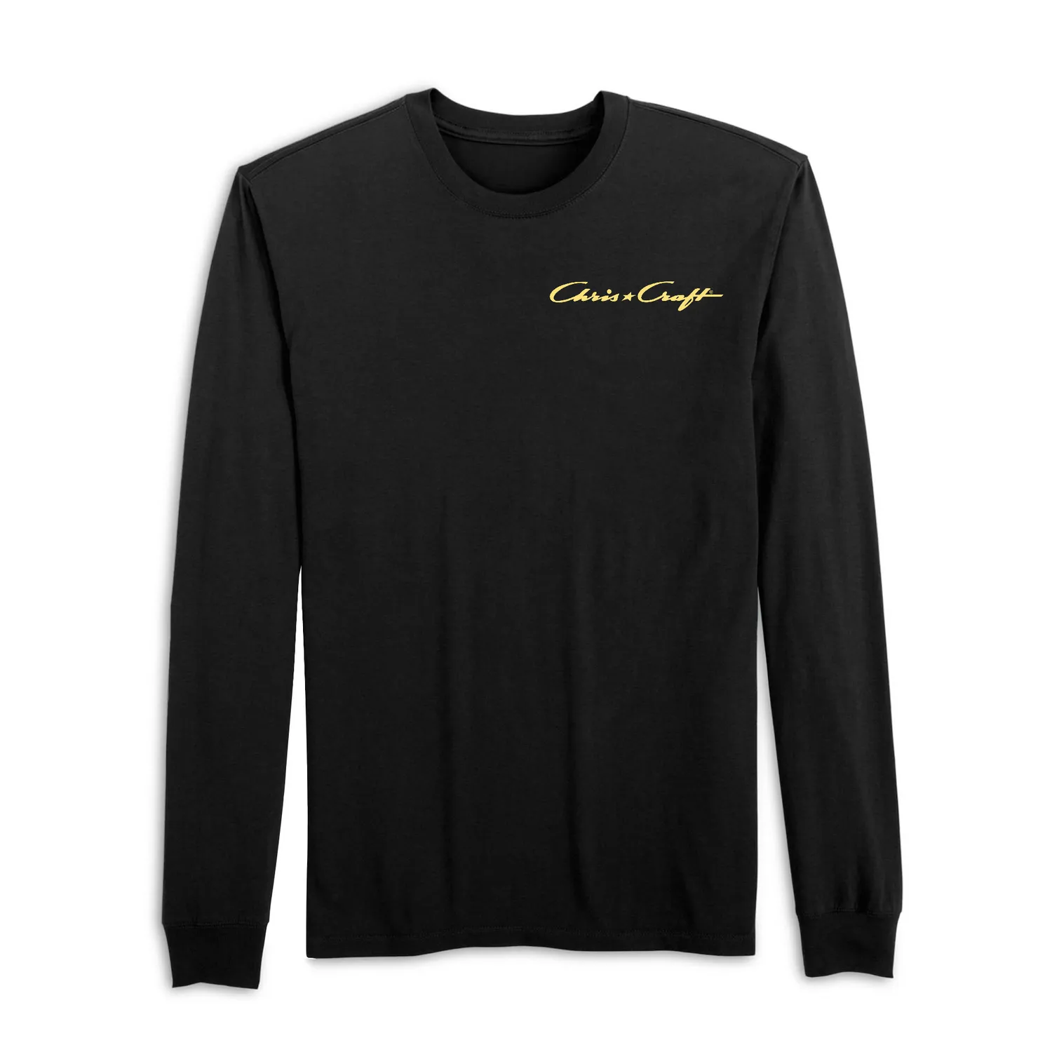 Chris Craft Trademark herre langærmet T-shirt sort bomuld