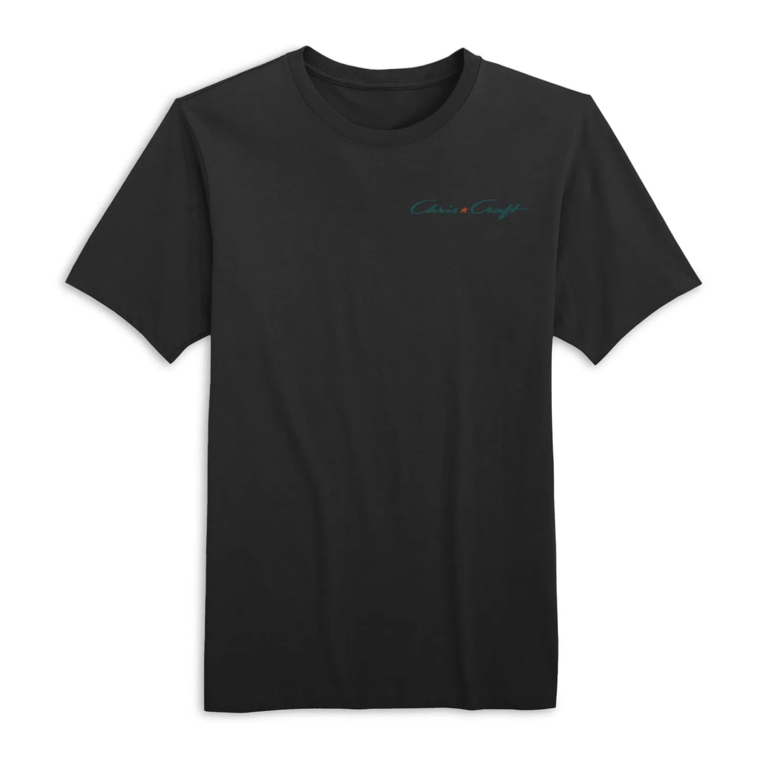 Chris Craft Old Glory herre T-shirt sort bomuld med anker