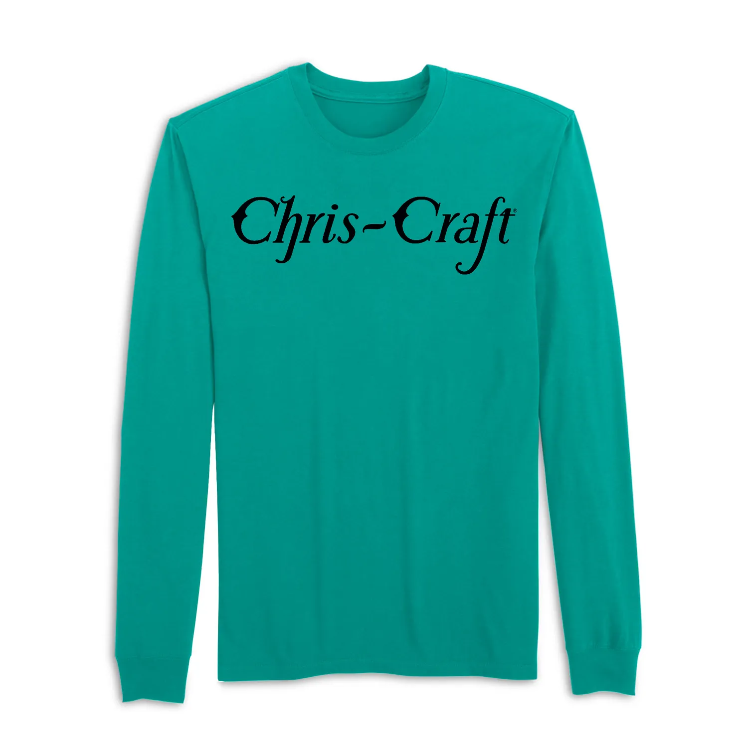 Chris Craft Blueprint langærmet t-shirt sort bomuld