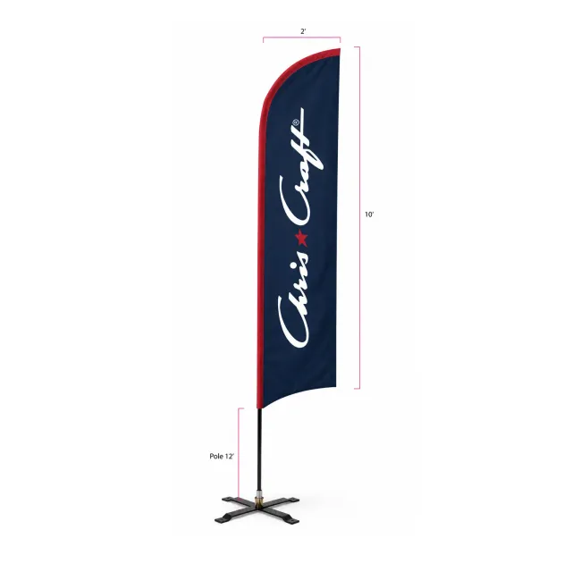 Chris Craft beachflag 10x2 fod dobbeltsidet