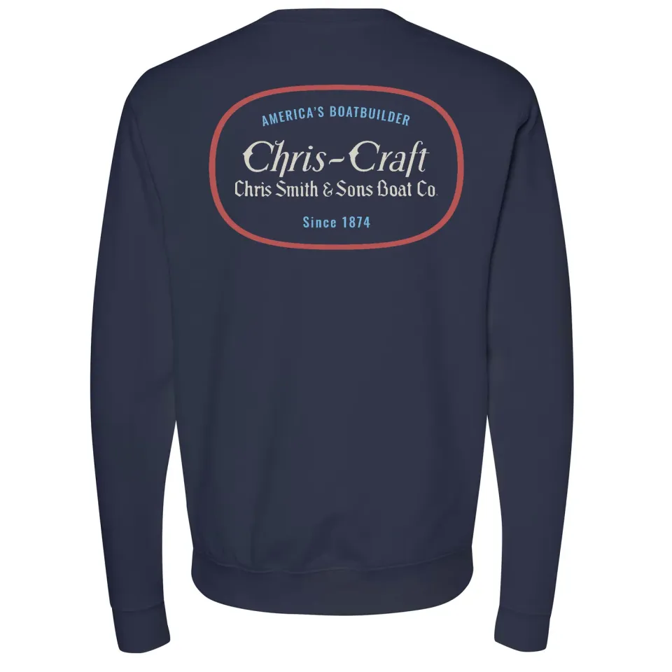 Chris Craft Americas Boatbuilder herresweatshirt navy