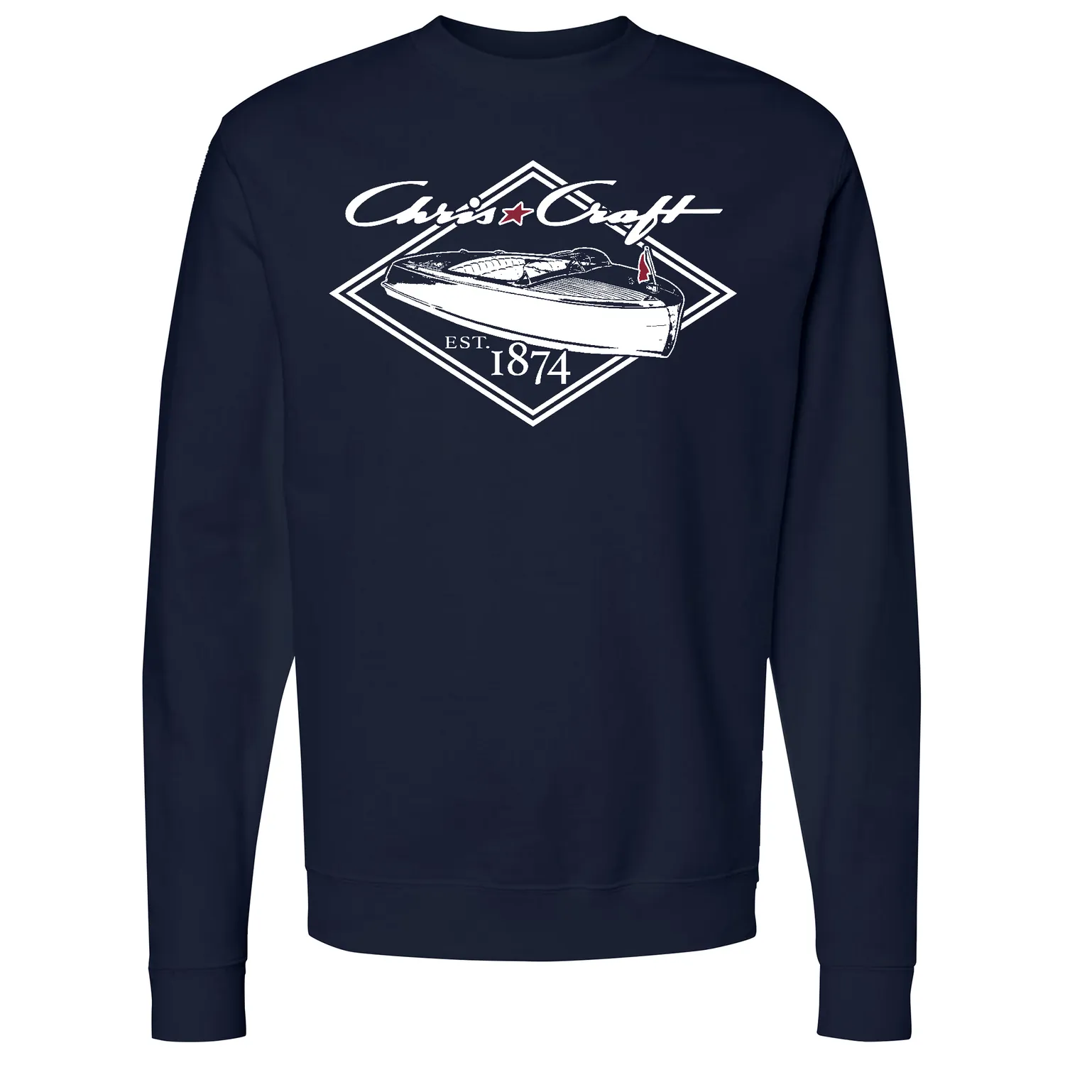 Chris Craft Cruiser sweatshirt sort herre fleece