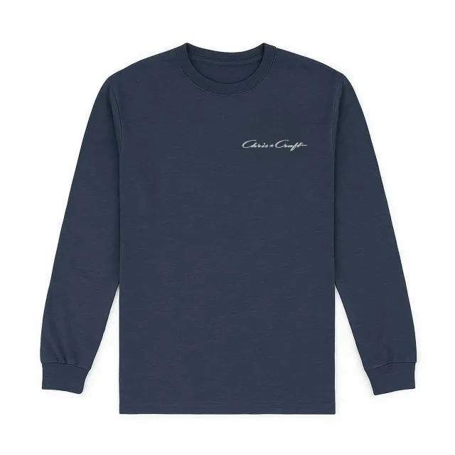 Chris Craft Classic Logo langærmet grå herre