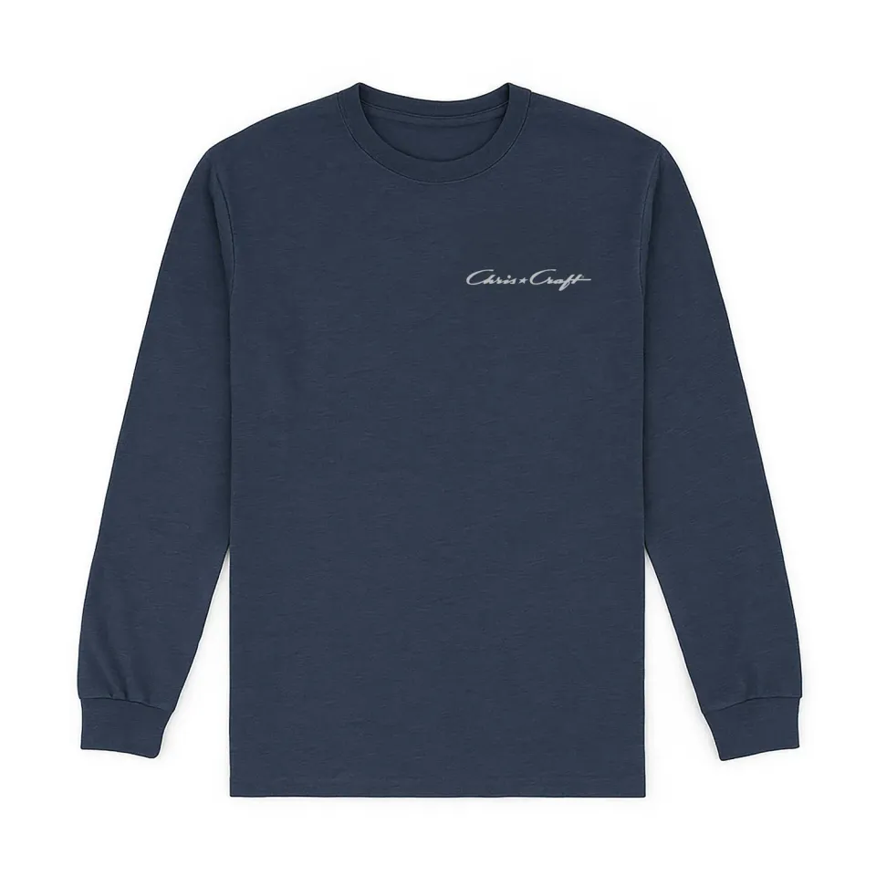 Chris Craft Classic Logo langærmet grå herre