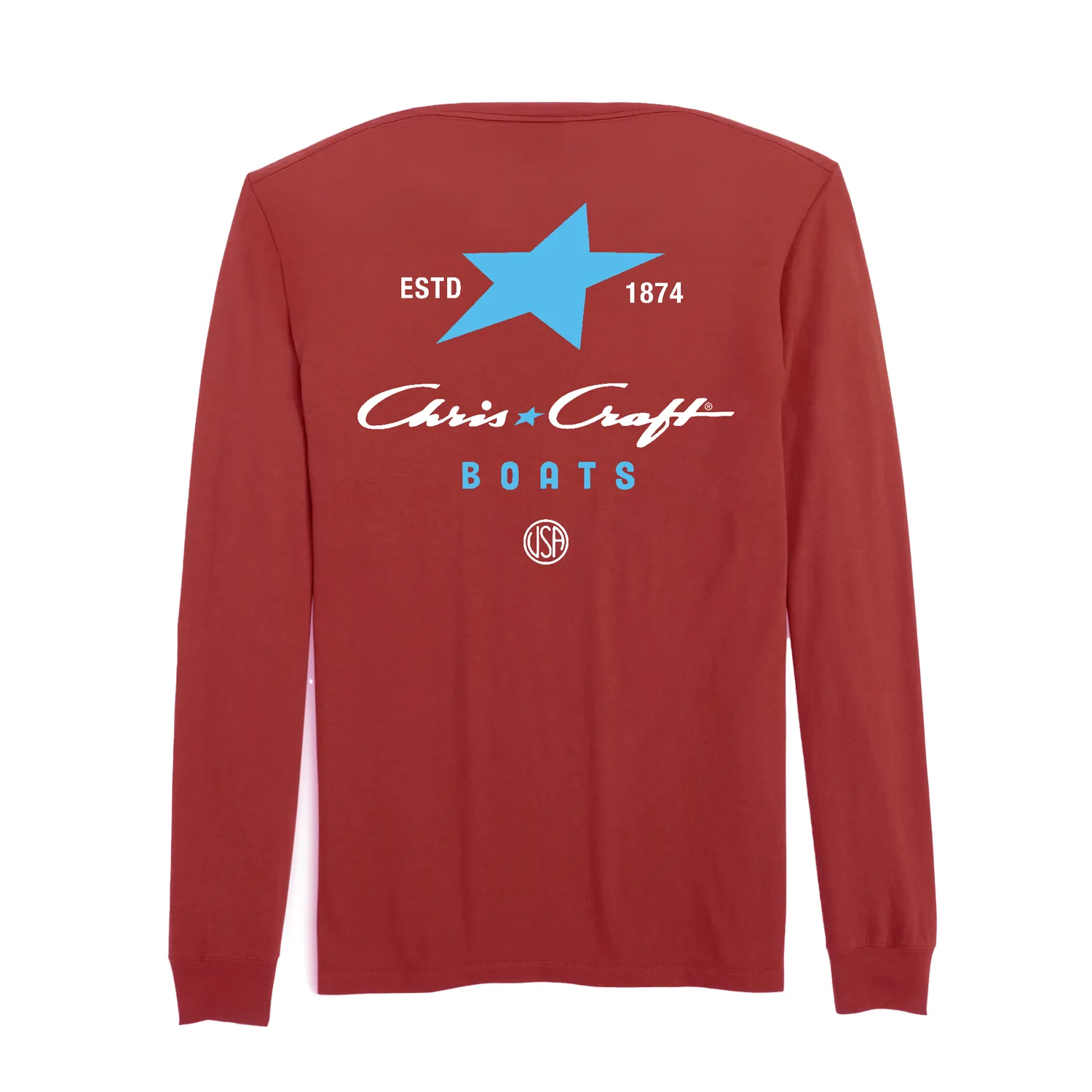 Chris Craft Star herre langærmet t-shirt sort bomuld