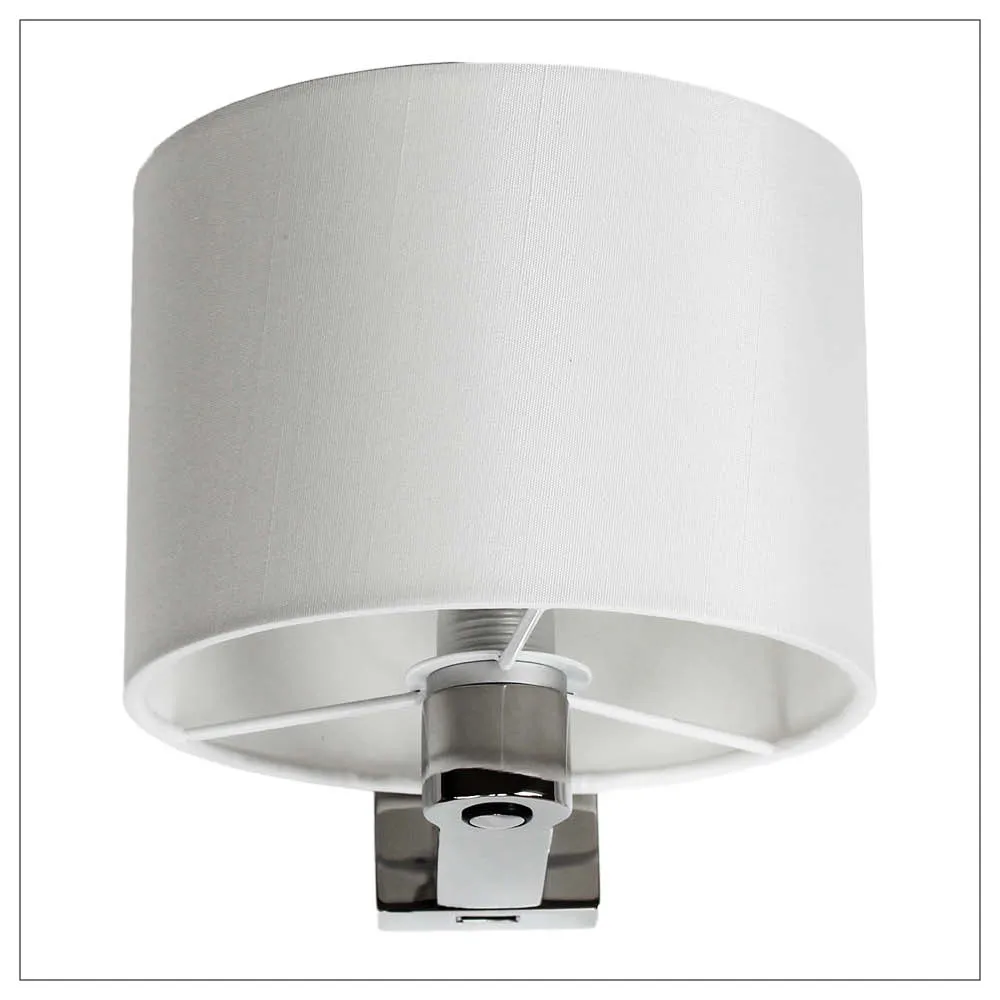 Casolux Wallis Large væglampe stofskærm USB Touch