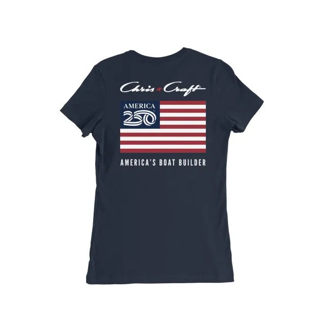 Chris Craft America250 dame t-shirt 100% bomuld